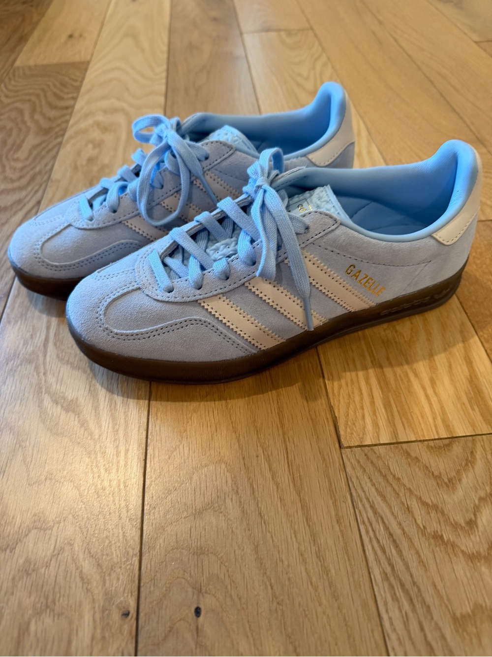 adidas Gazelle Suede Sneakers - Light Blue / Cream - Picture 2 of 5